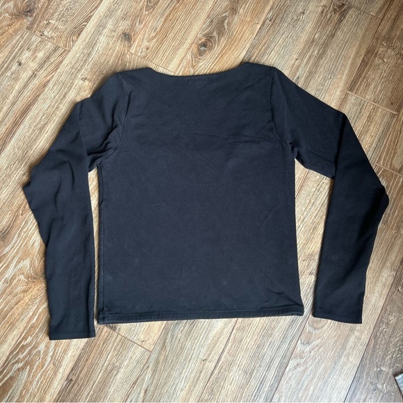 Good American Black Long Sleeve Top Women’s size 4 - Picture 6 of 7